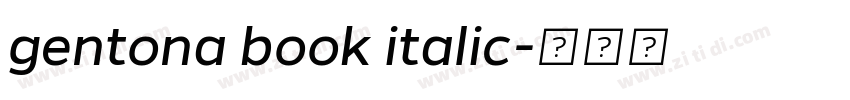 gentona book italic字体转换